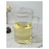 2.75 Quarts Designer Oval Halo Clear Acrylic Pitcher with Lid, Crystal Clear Break Resistant Premium Acrylic Pitcher for All Purpose BPA Free